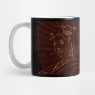 Japanese Geisha - Red Mug